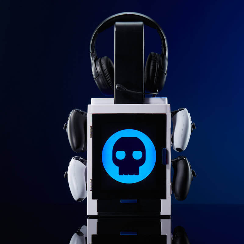 Numskull - Ps5 Spil Holder - Controller Headset Stand - Sort Hvid