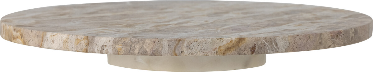 Bloomingville - Nuni Fad På Drejefod - Brun - Marmor