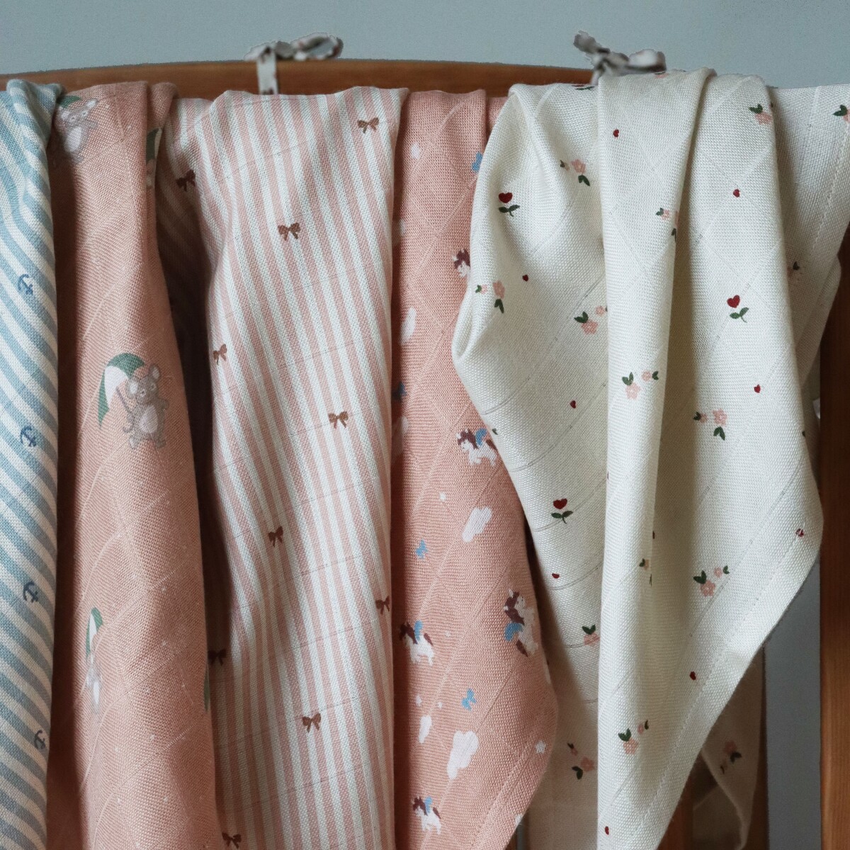 Nuuroo - Josefine Bambus Stofble 2-Pak - Stripe Bow