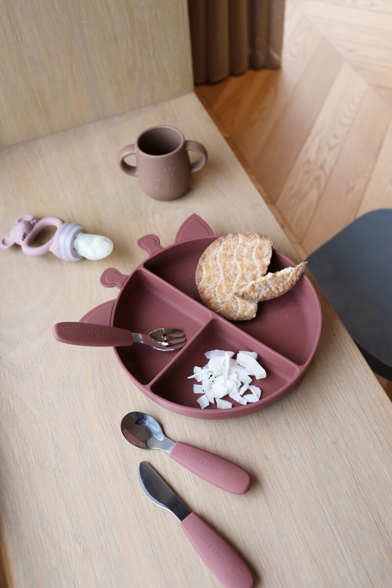 Nuuroo - Orla Ruminddelt Silikone Tallerken - Mahogany