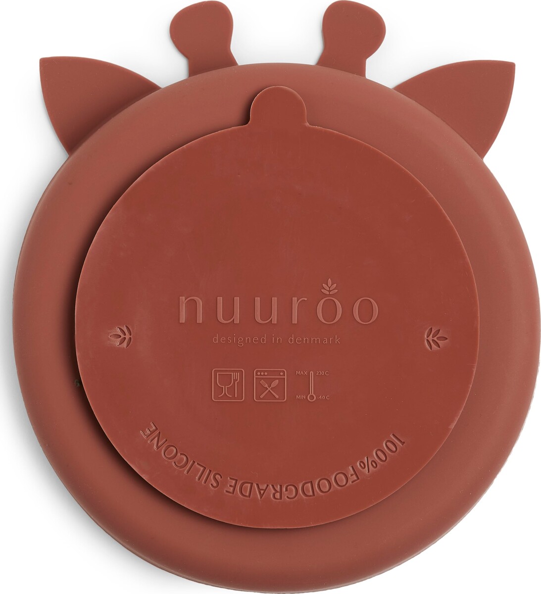 Nuuroo - Orla Ruminddelt Silikone Tallerken - Mahogany