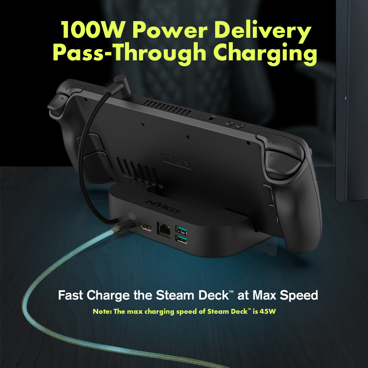 Nyko Steam Deck Power Dock 7-In-1 Usb-C Docking Station