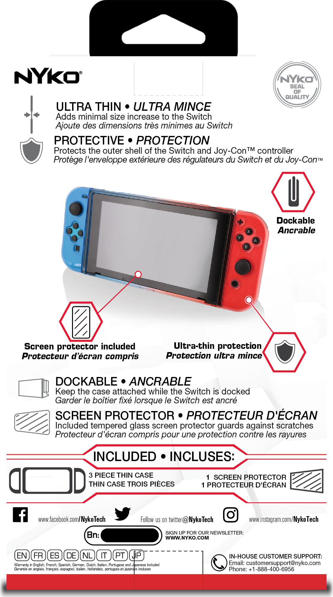 Nyko Thin Case Redblue