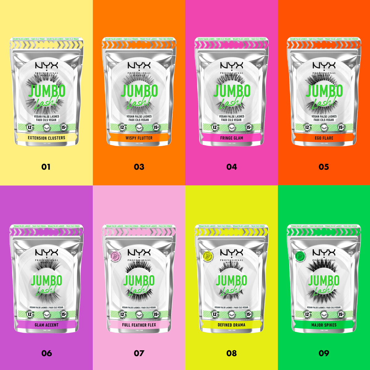 Nyx Professional Makeup - Jumbo Lash Vegan False Lashes Ego Flare 5 -