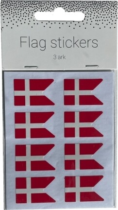 Oblater Stickers Med Flag - 3 Ark - 24 Stk - Scanseason