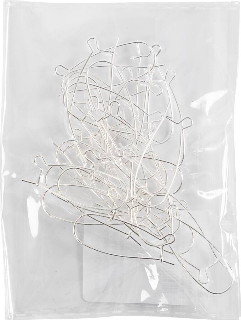 Ørebøjle - L 25 Mm - Forsølvet - 30 Stk