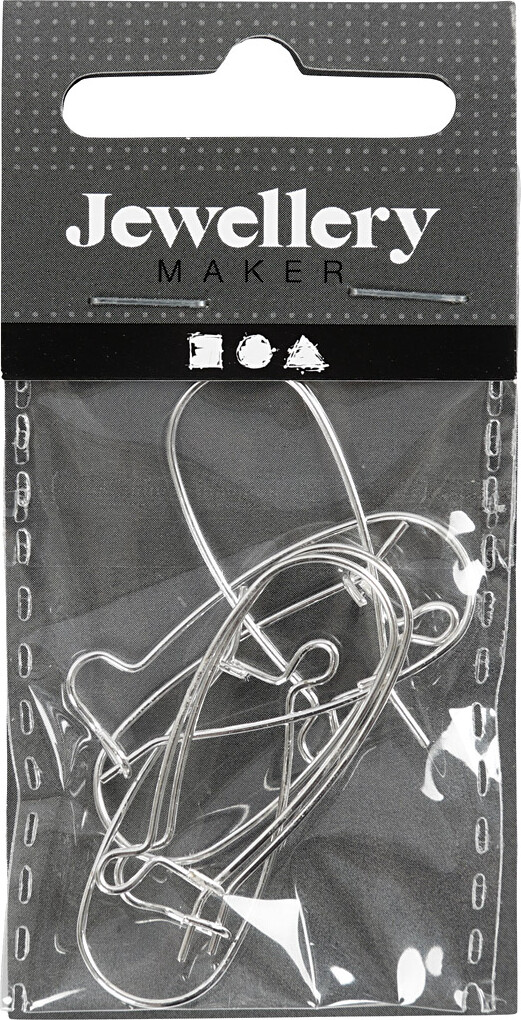 Ørebøjle - L 25 Mm - Forsølvet - 6 Stk