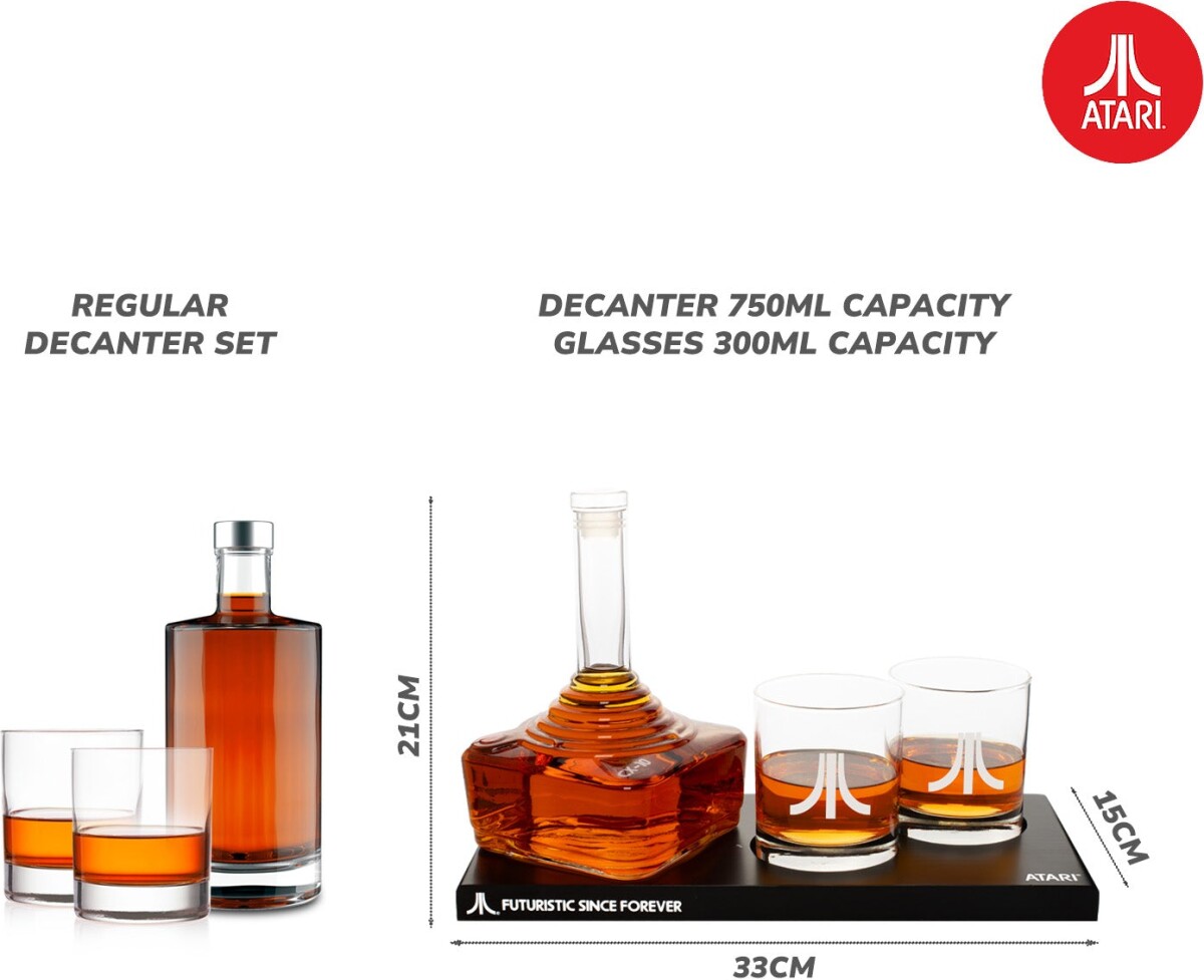 Official Atari Joystick Decanter Set