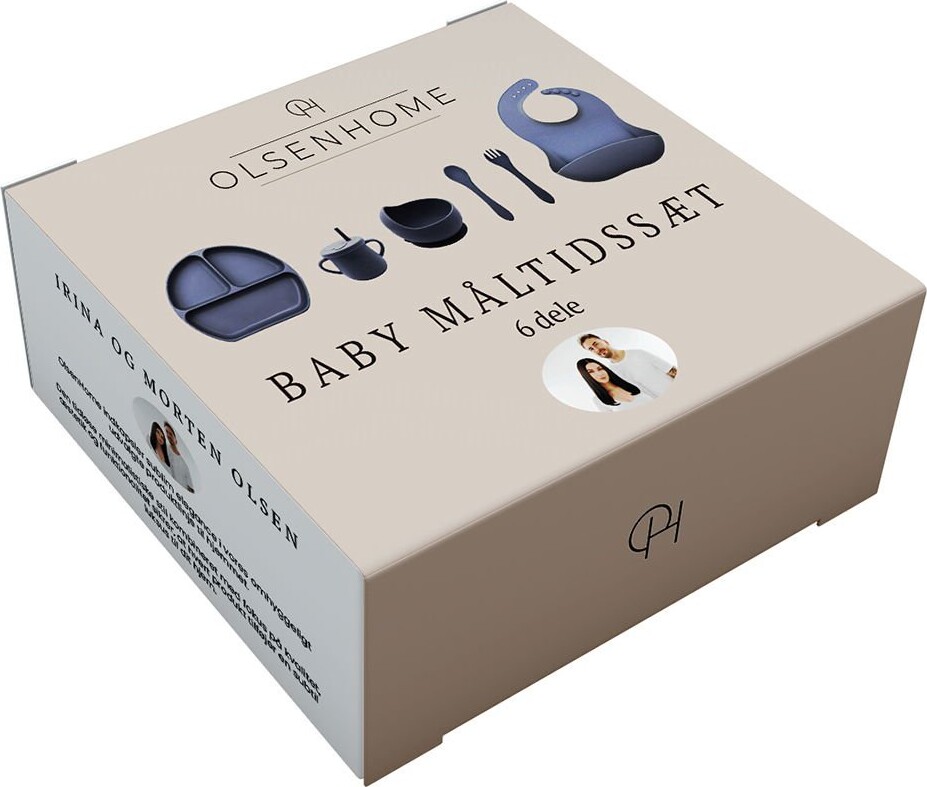 Oh - Silikone Baby Måltidssæt Med 6 Dele