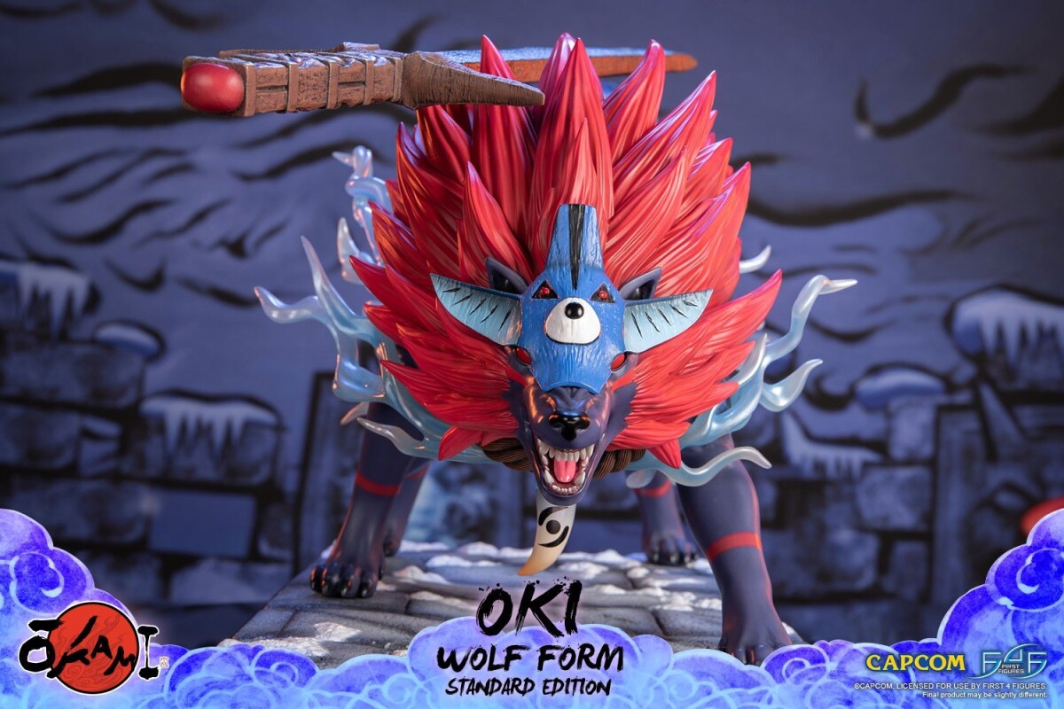 Okami - Oki Wolf Form Statue - Resin Figur - 35 Cm - First4Figures