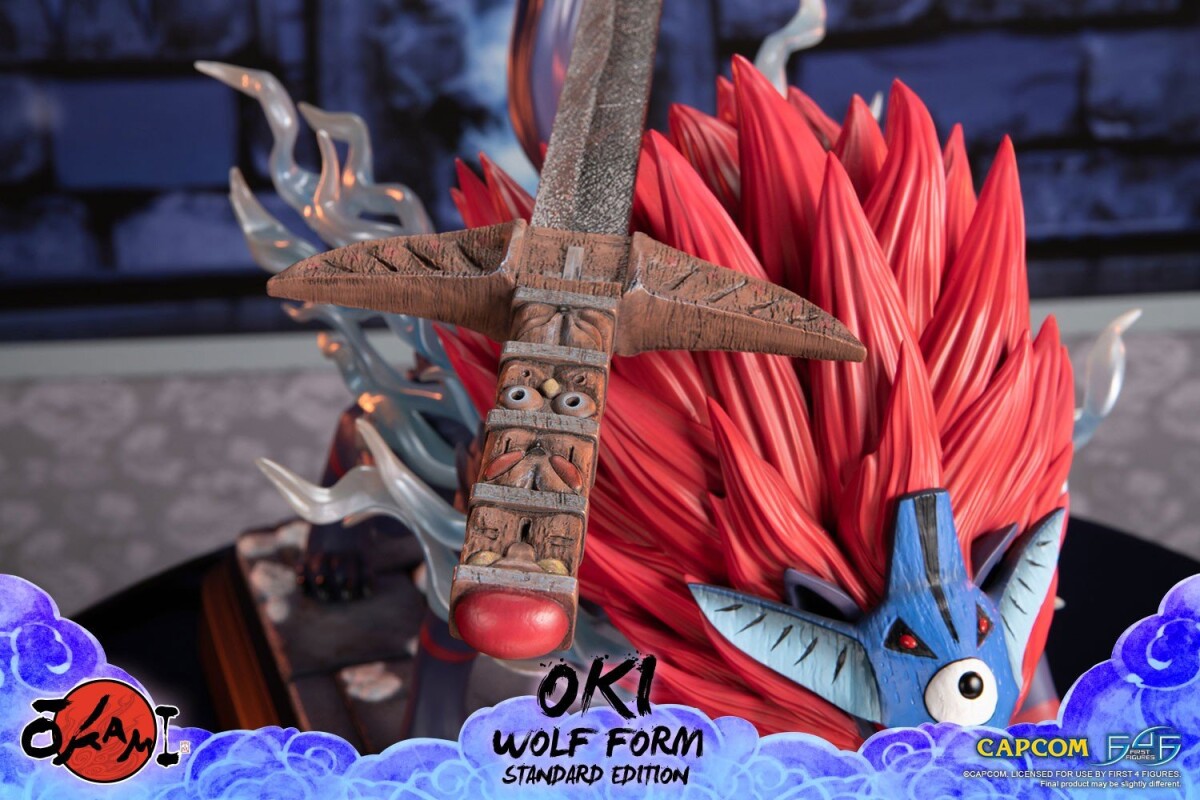 Okami - Oki Wolf Form Statue - Resin Figur - 35 Cm - First4Figures