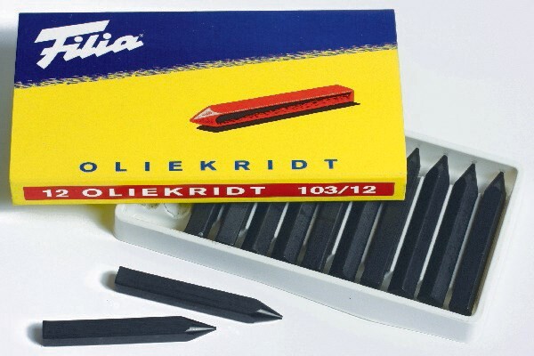 Filia - Oliekridt - Sort - 12 Stk