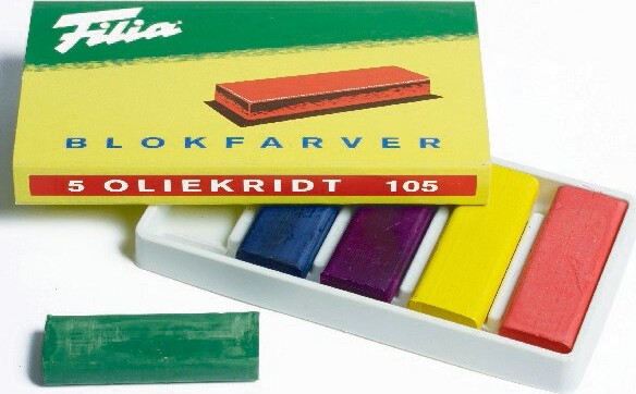 Filia - Oliekridt - Blokfarver - 5 Farver