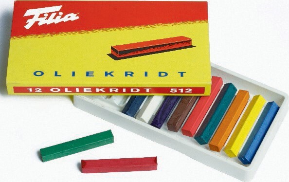 Filia - Oliekridt - Firkantet - 12 Farver
