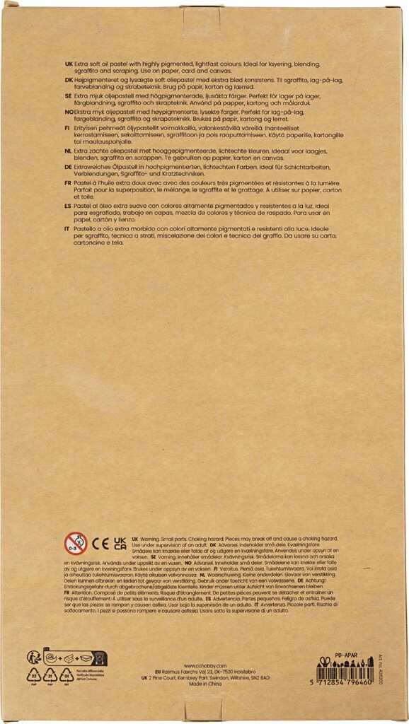 Oliepastel - L 7 Cm - Tykkelse 11 Mm - 48 Stk