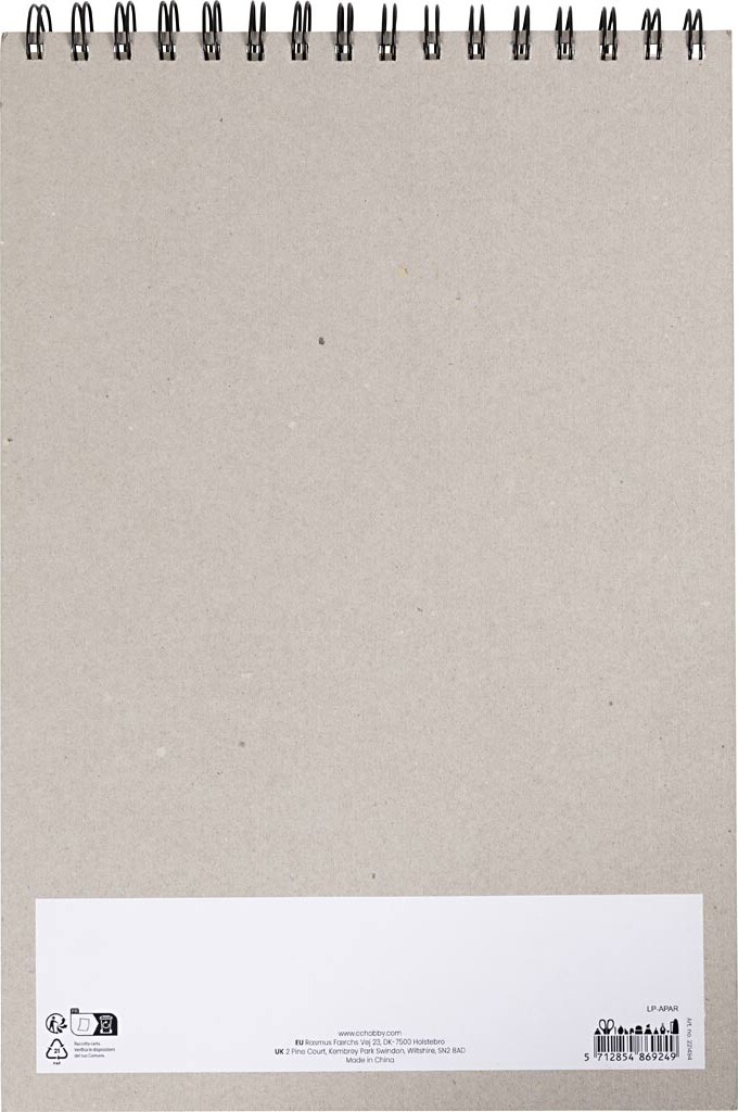 Oliepastelblok - A4 - Ark 210X297 Mm - 300 G - Hvid - 15 Ark 1 Stk