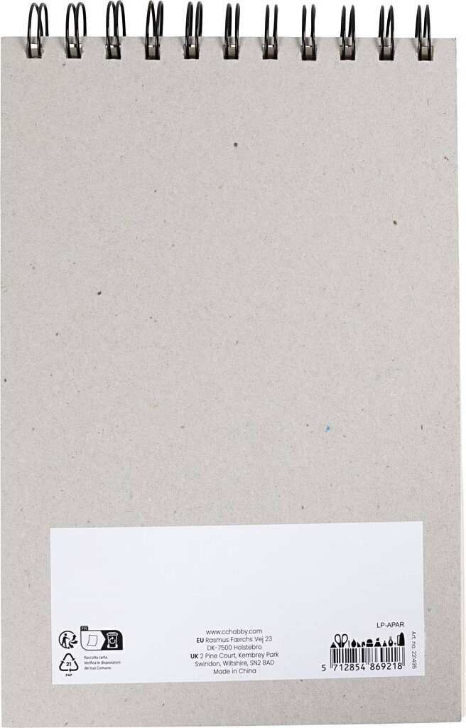 Oliepastelblok - A5 - Ark 148X210 Mm - 300 G - Hvid - 15 Ark 1 Stk