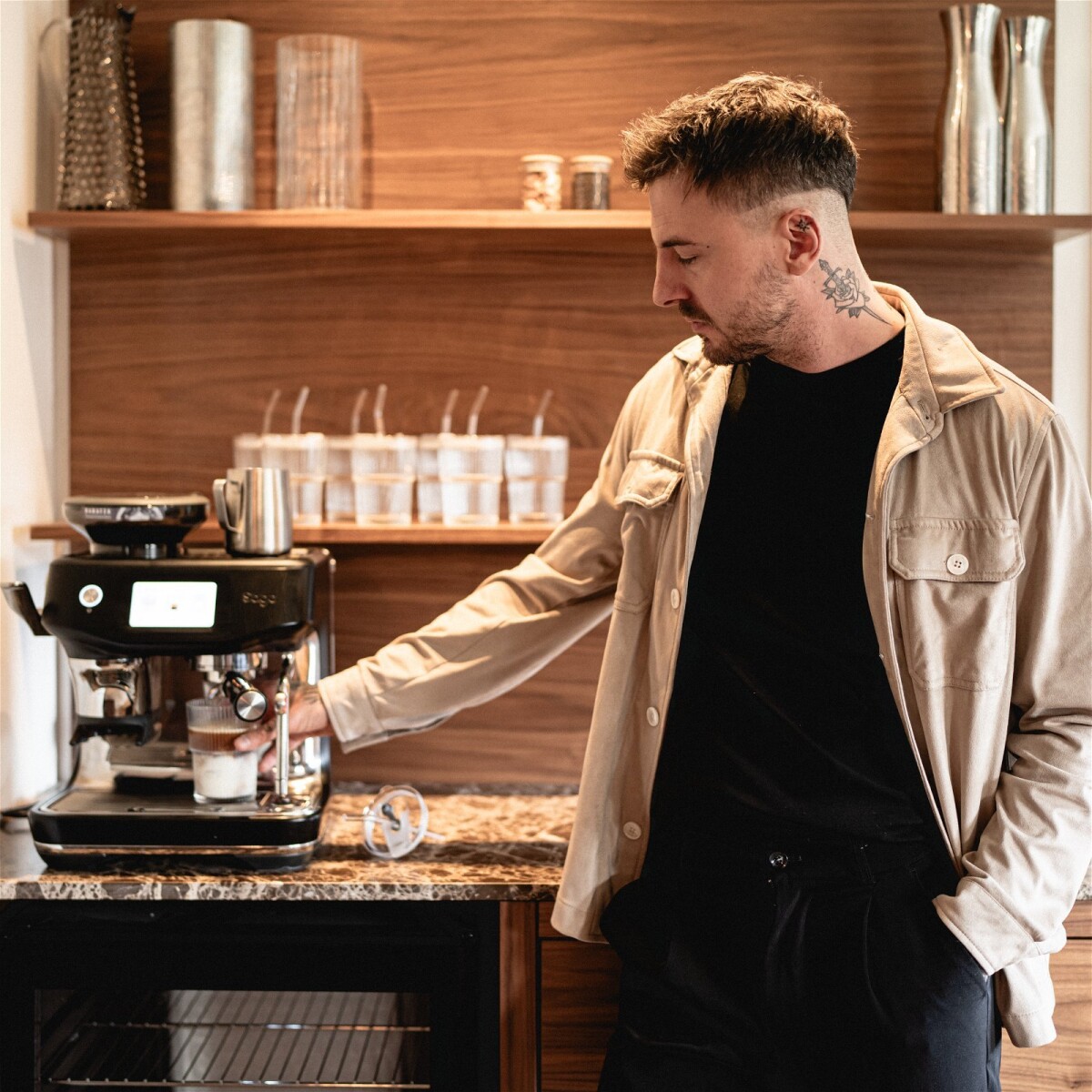 Olsen Home - Glass Cup With Lid Straws - 6 Pack