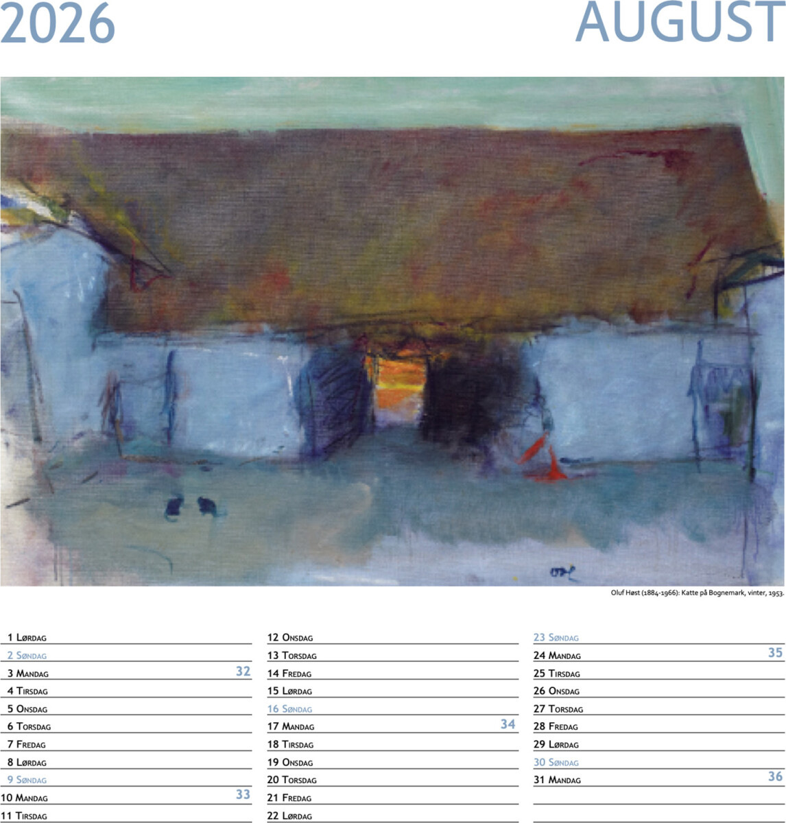 Oluf Høst Kalender 2026