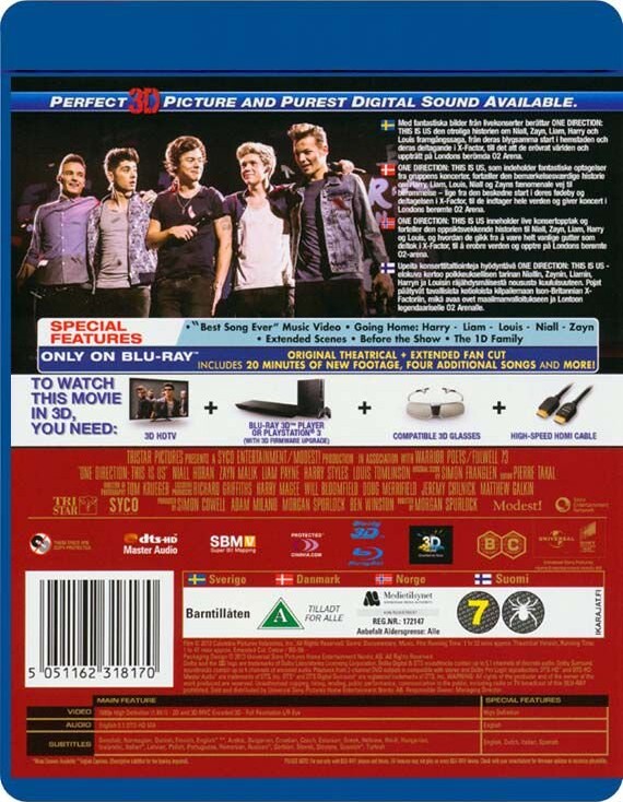 blive irriteret dosis Øjeblik One Direction: This Is Us 3D Blu-Ray Film → Køb billigt her - Gucca.dk