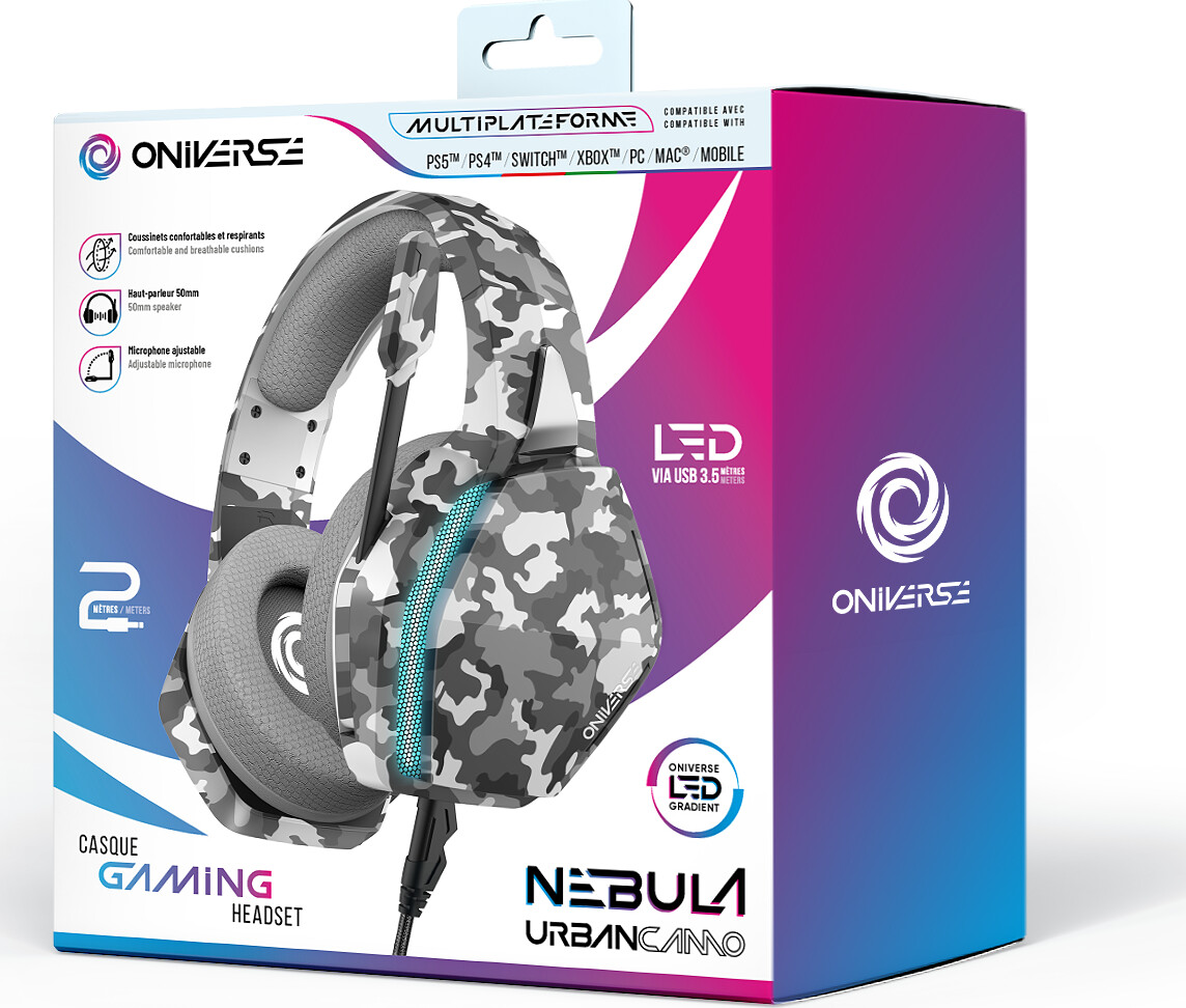 Oniverse Casque Gaming Nebula - Urban Camo