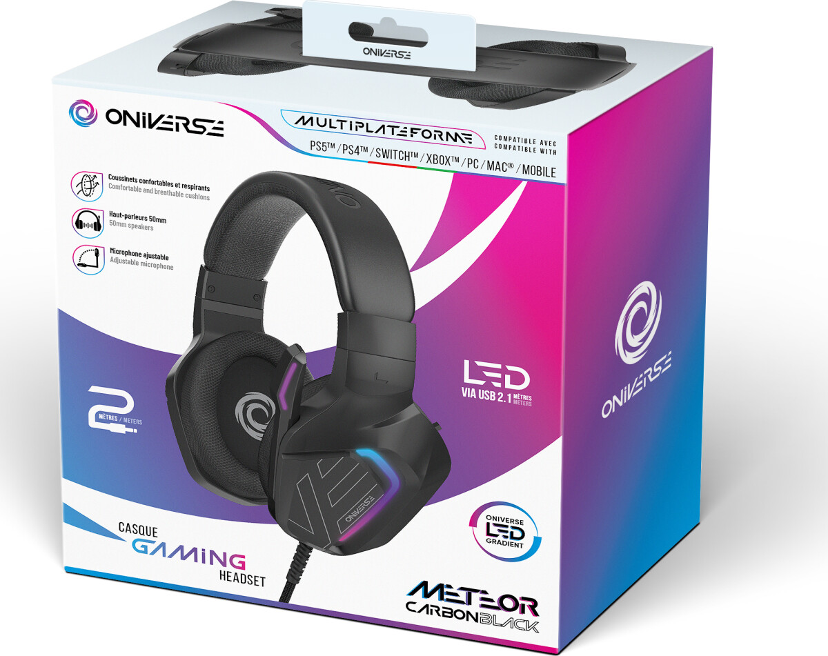 Oniverse Gaming Headset Meteor - Carbon Black