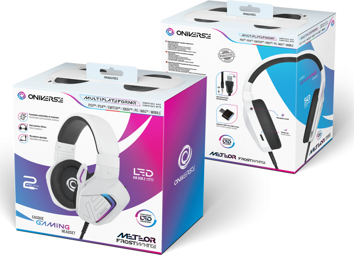 Oniverse Gaming Headset Meteor - Frost White