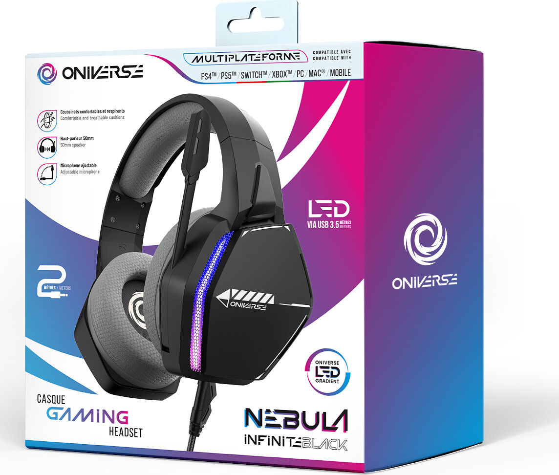 Oniverse Gaming Headset Nebula - Infinite Black