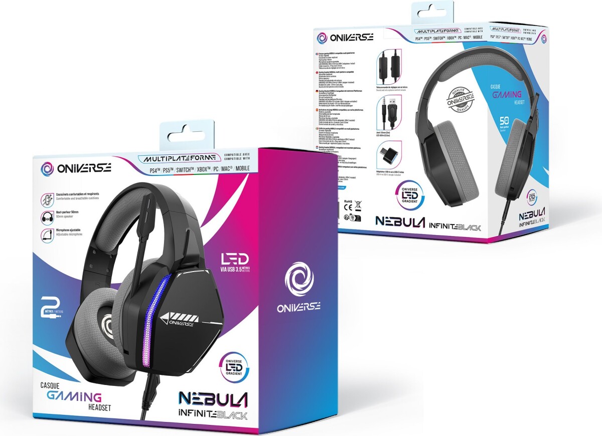 Oniverse Gaming Headset Nebula - Infinite Black