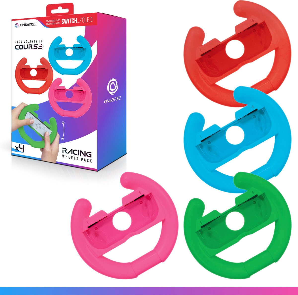 Oniverse Nsw2 Pack Of 4 Racing Wheel Controller Holders