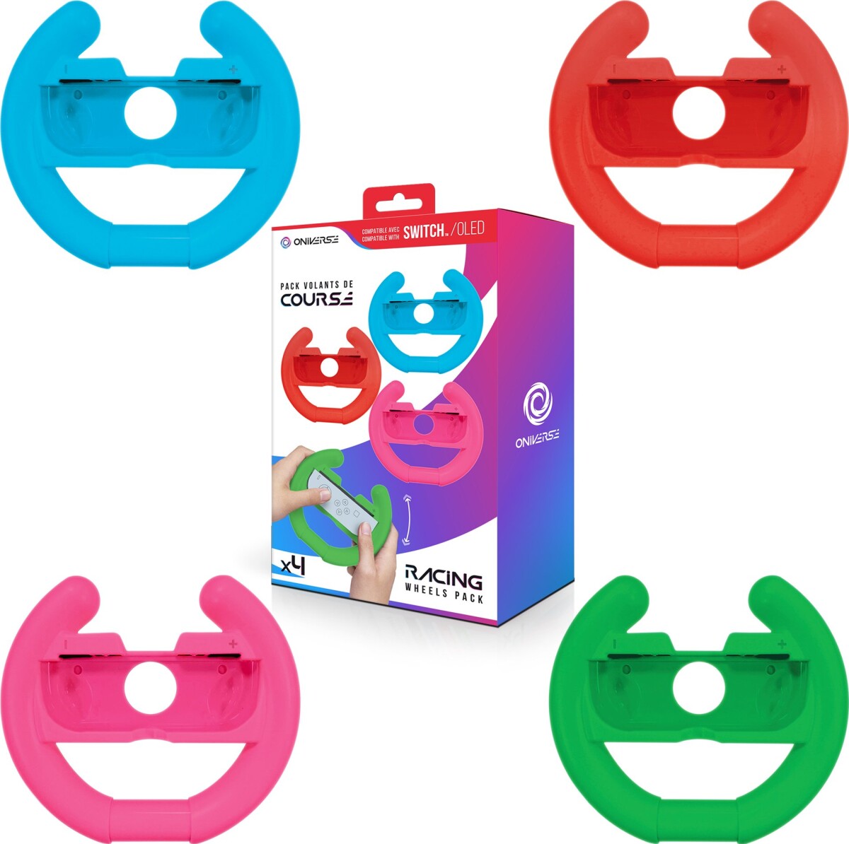 Oniverse Nsw2 Pack Of 4 Racing Wheel Controller Holders