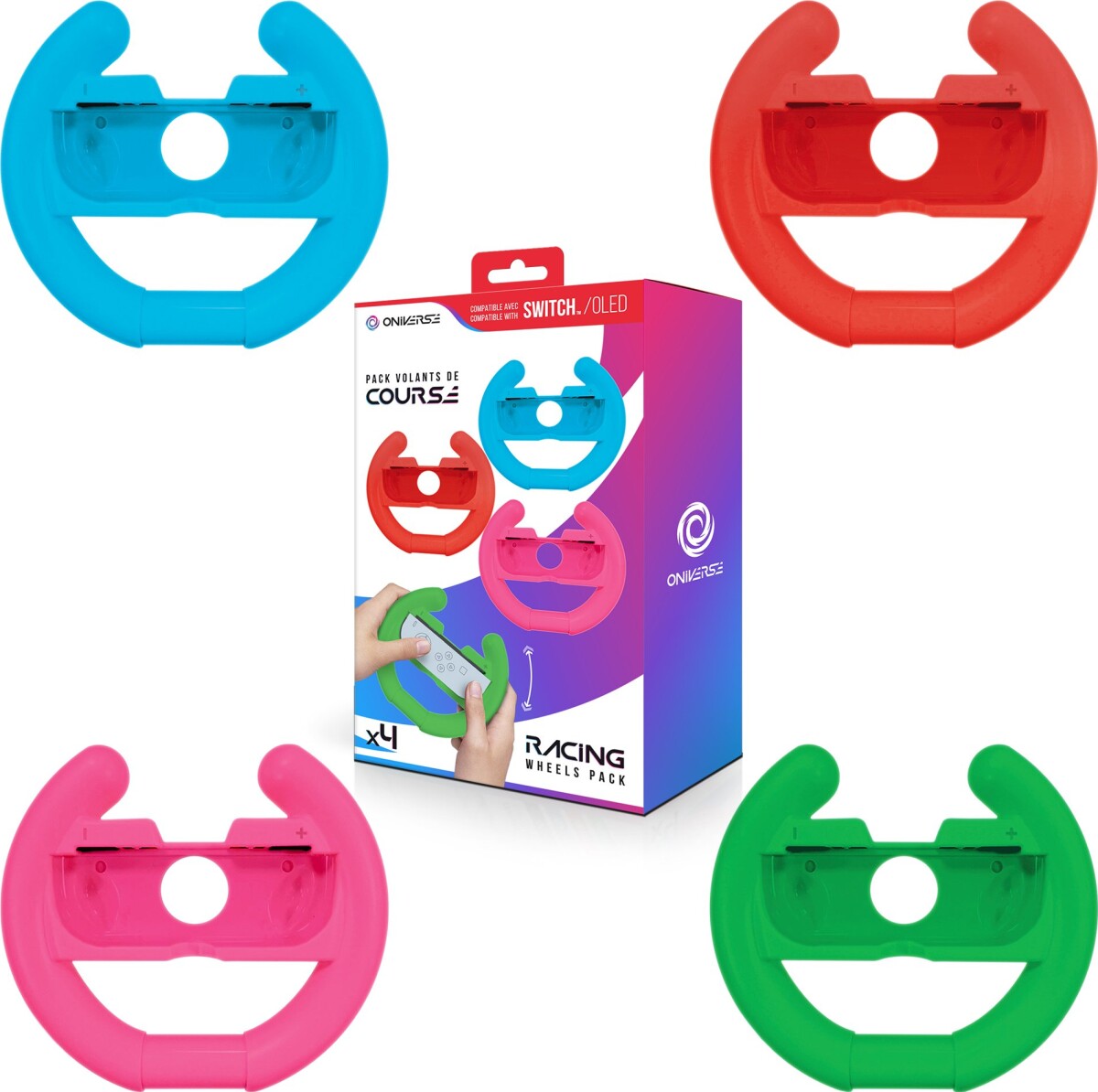 Oniverse Nsw2 Pack Of 4 Racing Wheel Controller Holders