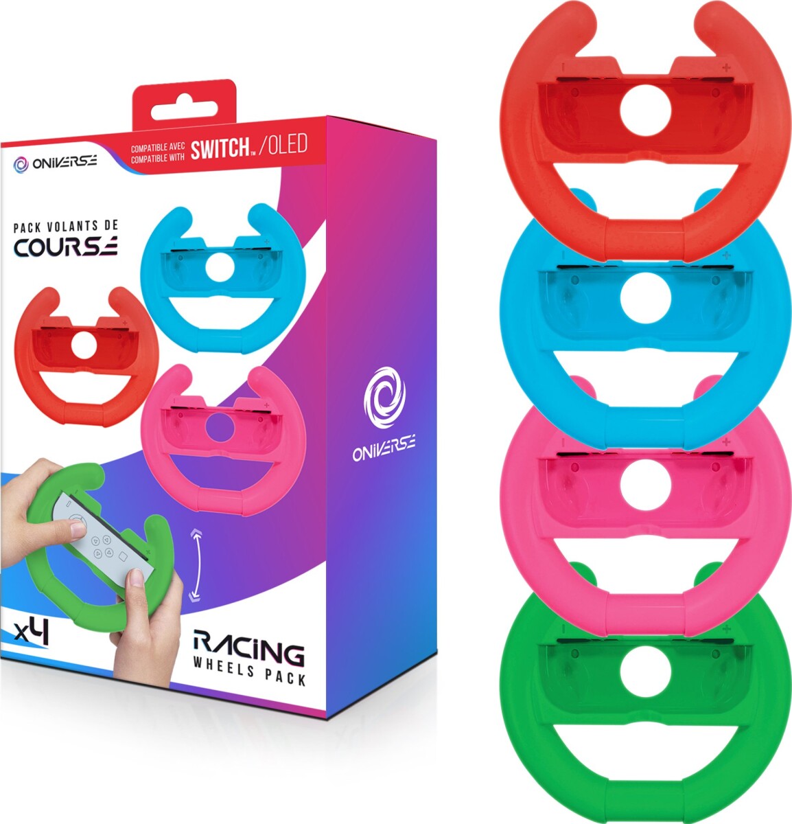 Oniverse Nsw2 Pack Of 4 Racing Wheel Controller Holders