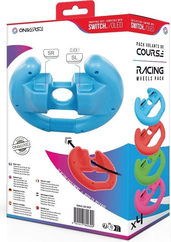 Oniverse - Rat Sæt Til Nintendo Switch - Racing Wheels - 4 Stk