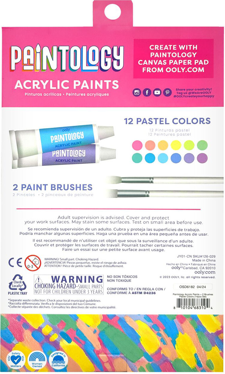 Ooly - Akrylmaling Sæt - Paintology - Pastel