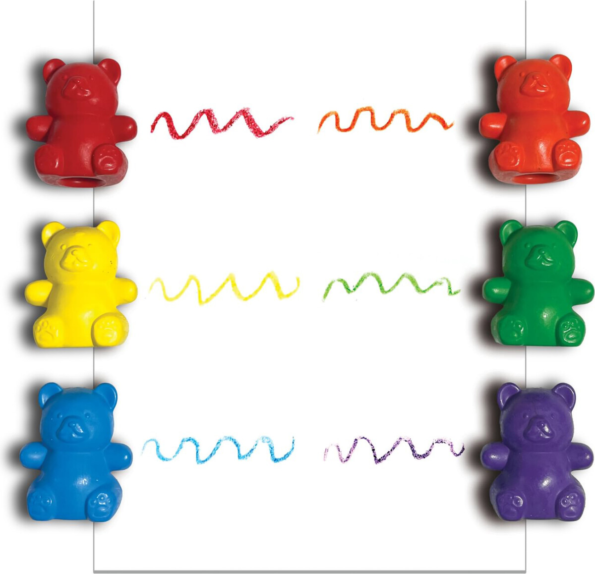 Ooly - Farvekridt 6 Stk - Cuddly Cubs Bear