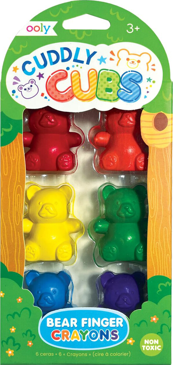 Ooly - Farvekridt 6 Stk - Cuddly Cubs Bear