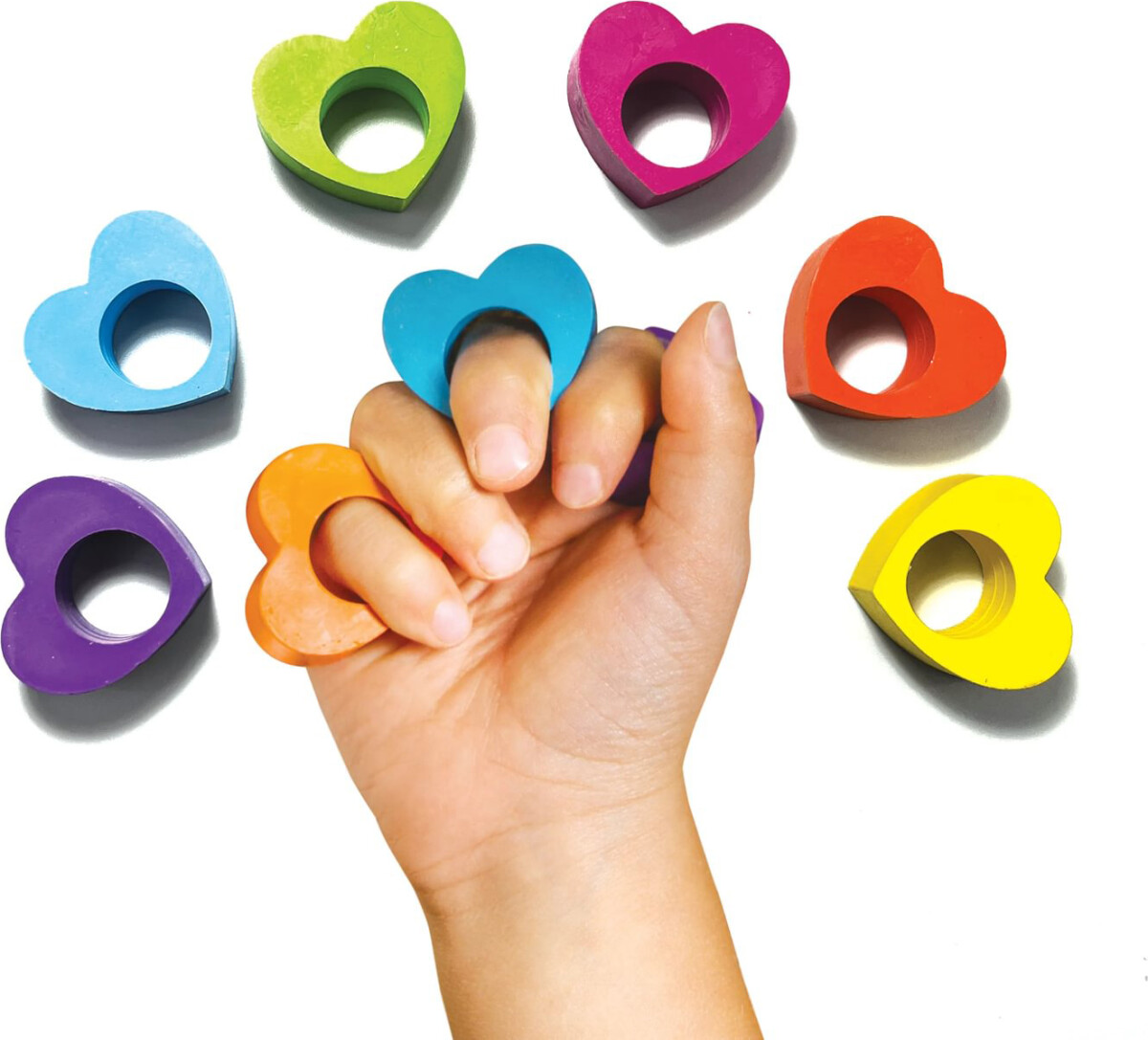 Ooly - Farvekridt 6 Stk - Heart Ring