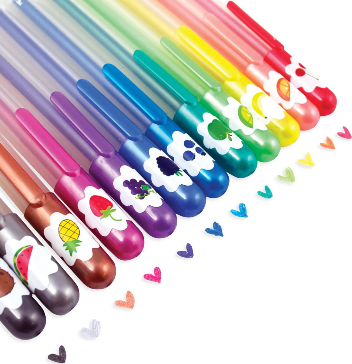 Ooly - Gelpen Med Duft 12 Stk - Yummy Yummy Glitter