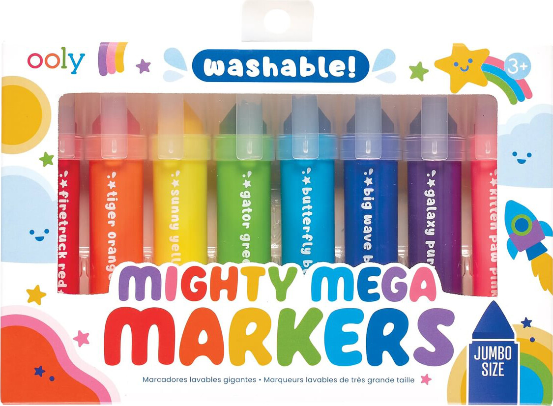 Ooly - Mega Tusser 8 Stk - Afvaskelige