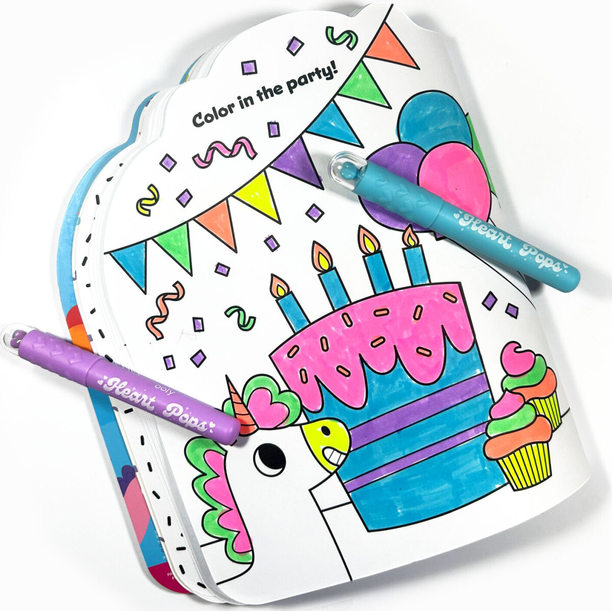 Ooly - Overstregningstusser 6 Stk - Heart Pops Neon