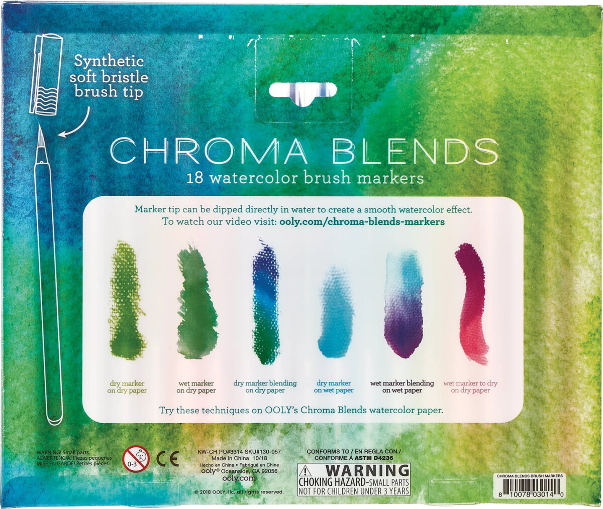 Ooly - Penseltusser 18 Stk - Chroma Blends - Vandfarve