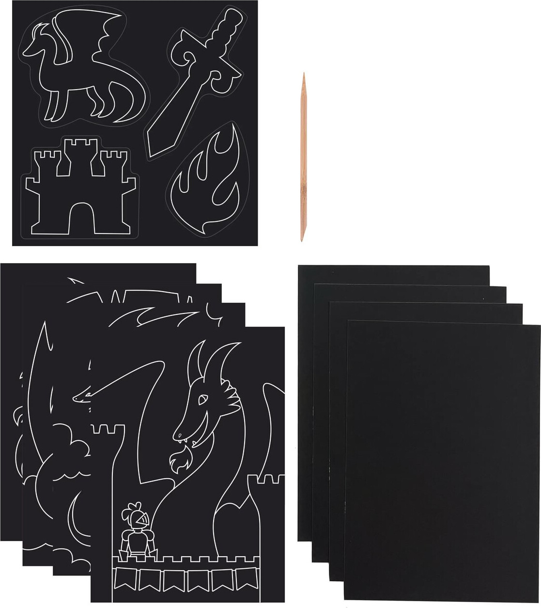 Ooly - Ridsekort - Fantastic Dragons - Scratch Og Scribble