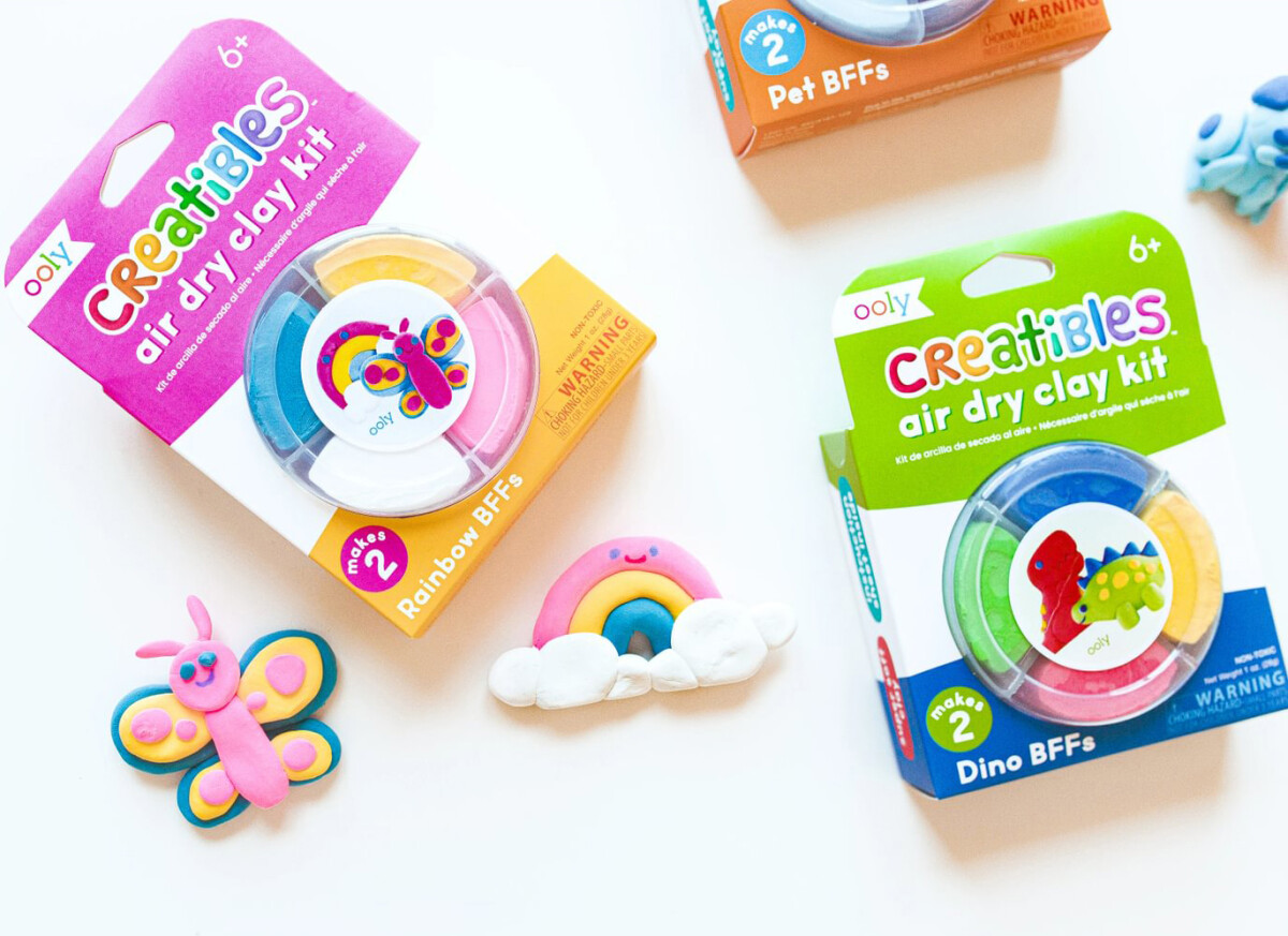 Ooly - Selvhærdende Ler - Rainbow Bffs 4 Farver - Creatibles
