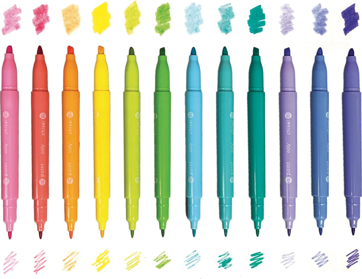 Ooly - Tuspen 12 Stk - Dual Tip Pastel