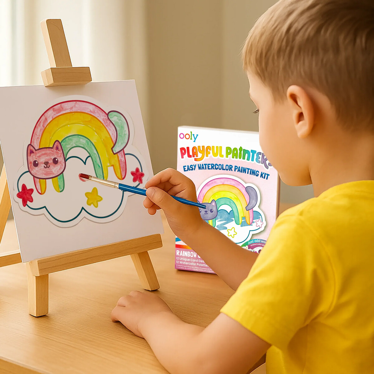 Ooly - Vandfarve Sæt - Rainbow Cuties - Playful Painters
