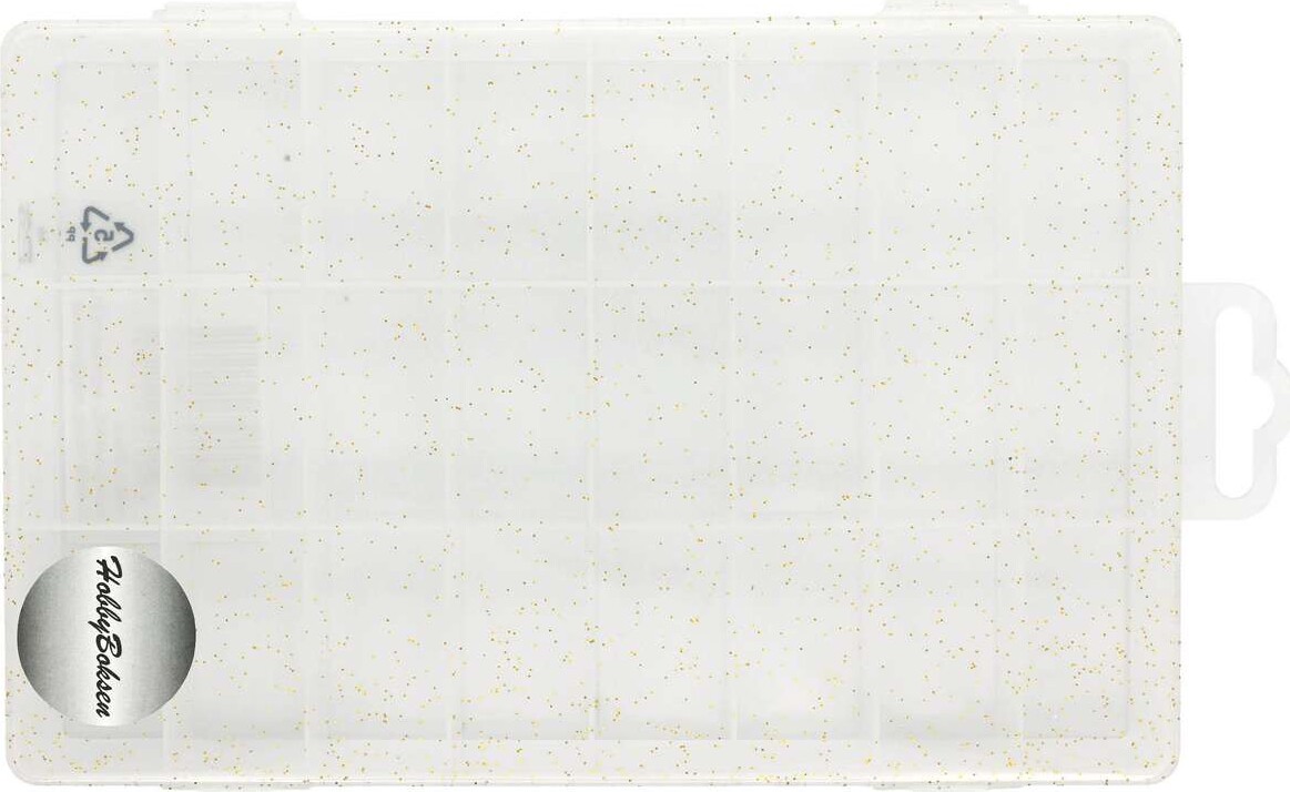 Sortimentskasse Med 24 Rum - Klar Med Glimmer - 19X12X3 5 Cm