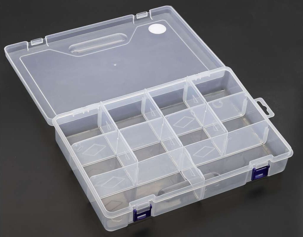 Sortimentskasse Med 10 Rum - Plast - 30X20X6 Cm