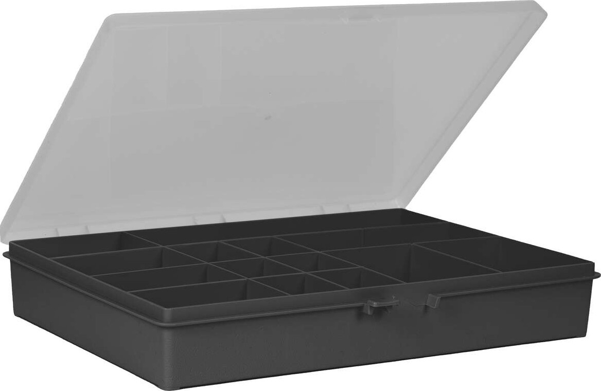 Raaco - Opbevaringsboks Med 14 Rum - 55X33 2X25 4 Cm - Sort
