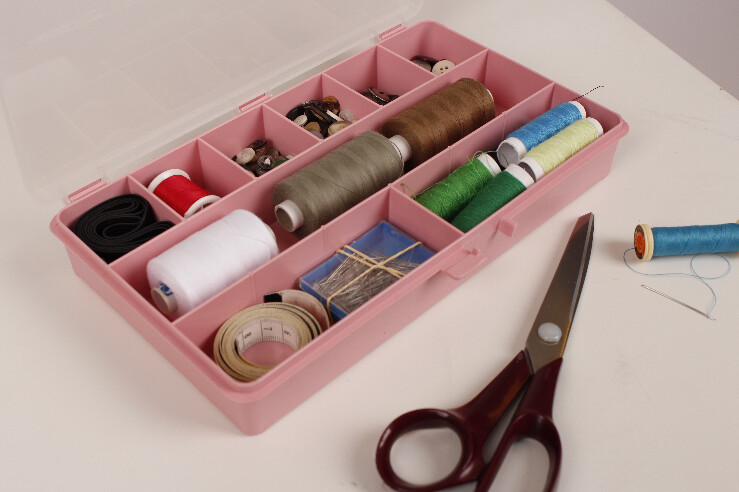 Raaco - Opbevaringsboks Med 9 Rum - 41X27 1X17 3 Cm - Pink